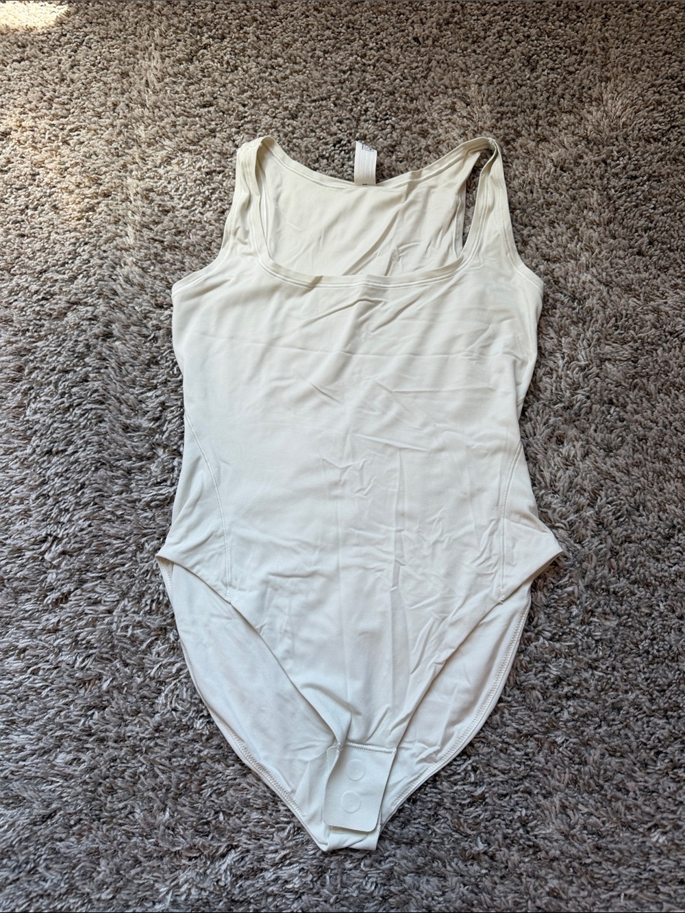 lululemon athletica Cream Scoop Neck Bodysuit